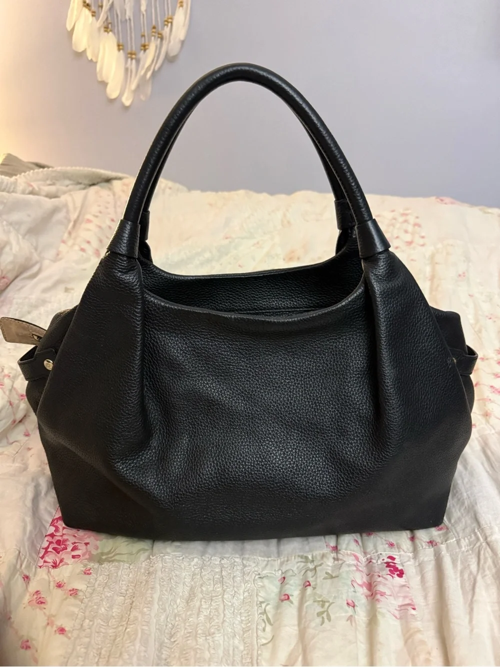 kate spade Black Pebbled Leather Satchel
